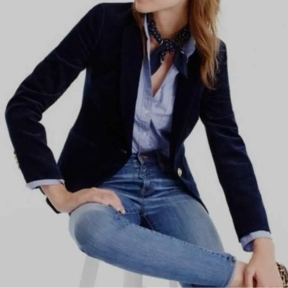 J. Crew Jackets & Blazers - Navy corduroy J Crew blazer with gold buttons.
